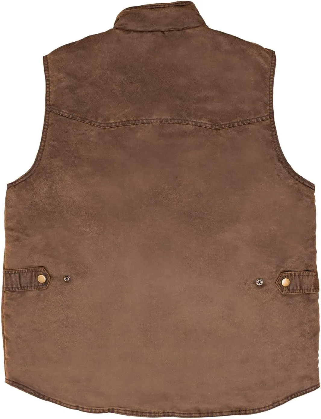 | Men's 8 Pocket Poly Canvas Western Utility Vest | Distressed Finish
