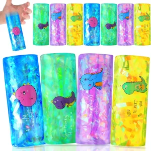 10 Pcs Water Snake Fidget Toy Can't Hold Water Novelty Trick Slippery Snake Water Wiggler Toys Tricky Wiggly Wiggler Tube for Home School Birthday Gifts, 5.1 x 2.4'' (Monster)