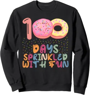 100 Days Sprinkled With Fun Colorful Counting sweetmeat swee Sweatshirt