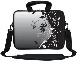 12 Inch Water Resistant Neoprene Laptop Bag with Reinforced Zipper, Strap, Pockets, Fits 11.6" to 12.3" Laptops