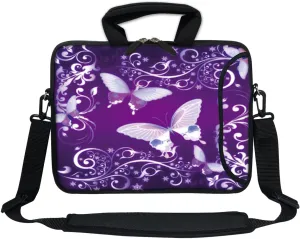 12 Inch Water Resistant Neoprene Laptop Bag with Reinforced Zipper, Strap, Pockets, Fits 11.6" to 12.3" Laptops