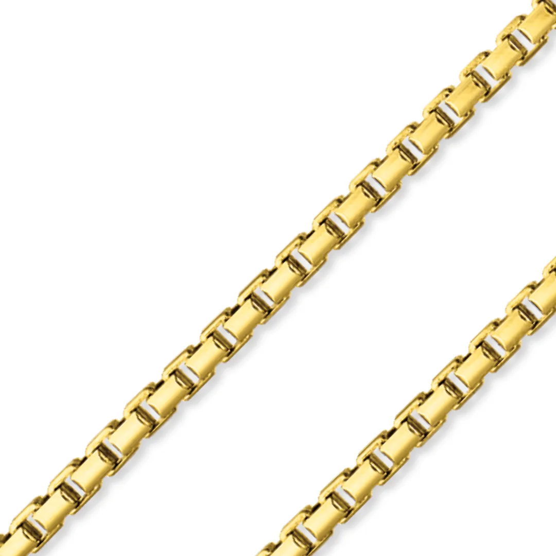 14K REAL Hollow Yellow Gold 1.80mm BOX Chain