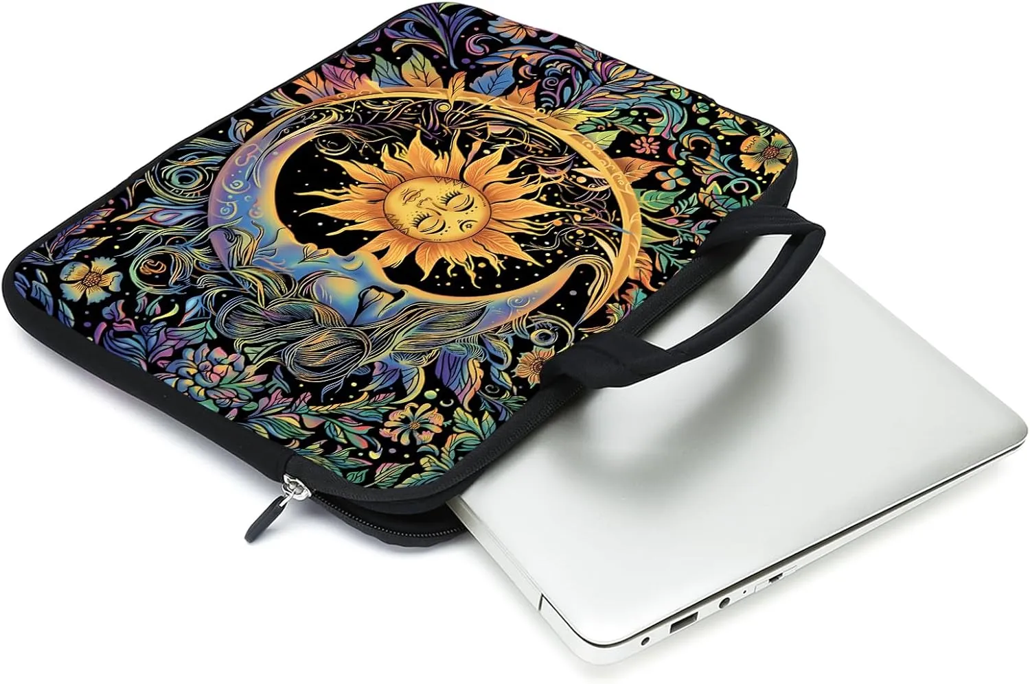 15 Inch Laptop Sleeve Carrying Bag Neoprene Sleeve Tote Tablet Cover Notebook Briefcase Bag with Handle (GHFC-030)