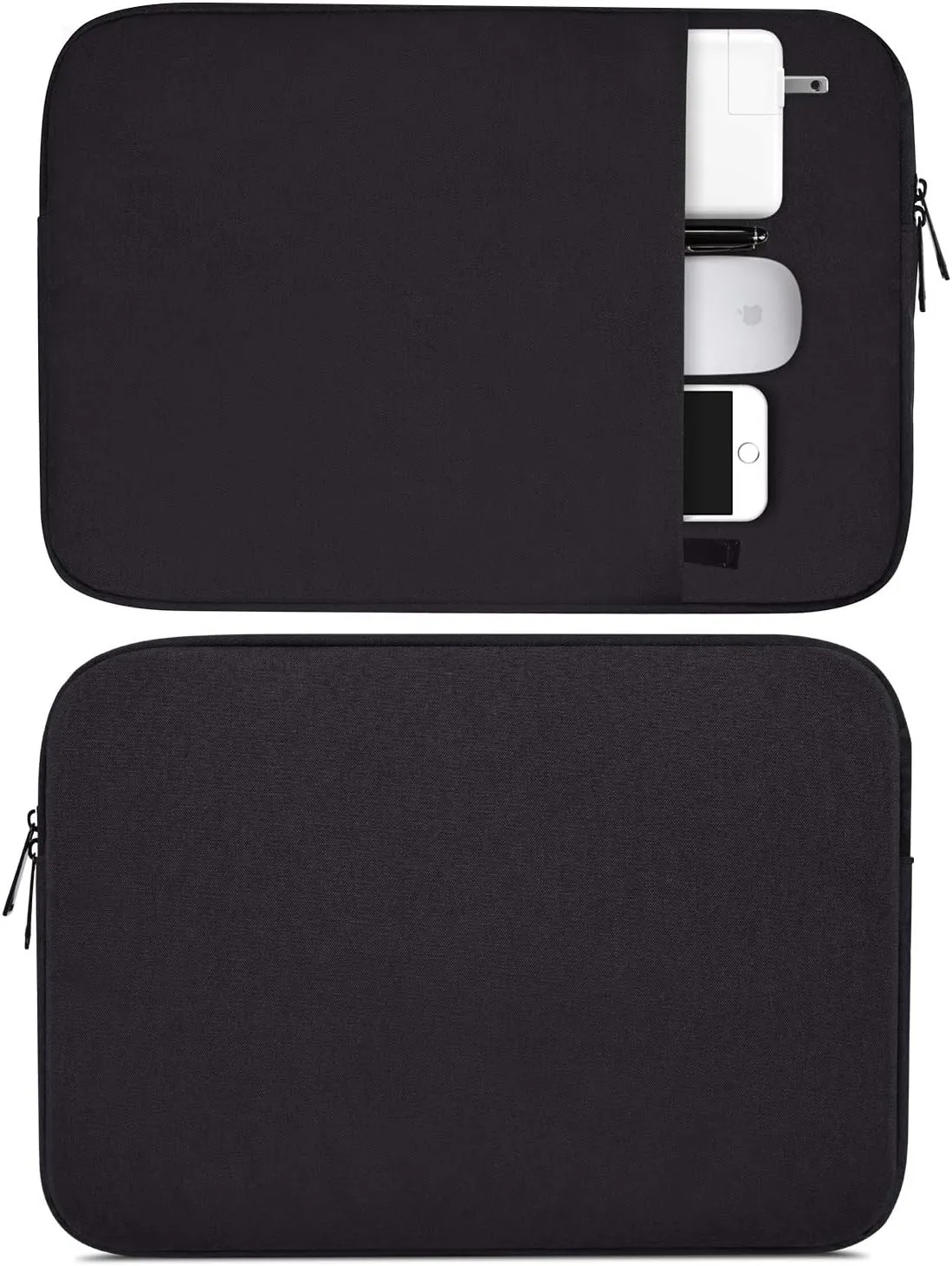 15.6 Inch Laptop Sleeve Case - Waterproof Notebook Bag Compatible with Acer Aspire E 15, ASUS VivoBook F510UA 15.6, HP, Toshiba, Asus, LG, MSI, Dell and Most 15.6" Notebooks - Black