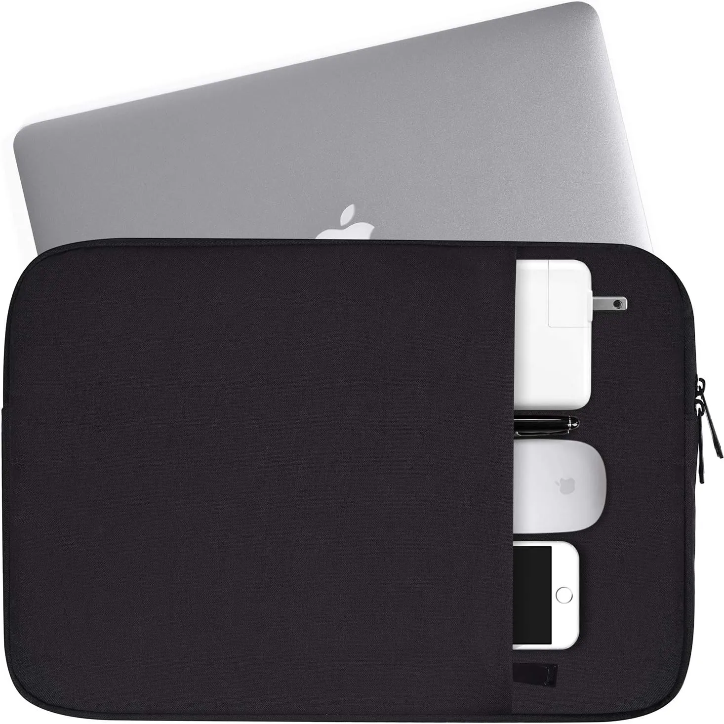 15.6 Inch Laptop Sleeve Case - Waterproof Notebook Bag Compatible with Acer Aspire E 15, ASUS VivoBook F510UA 15.6, HP, Toshiba, Asus, LG, MSI, Dell and Most 15.6" Notebooks - Black