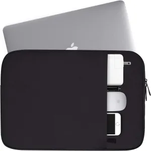 15.6 Inch Laptop Sleeve Case - Waterproof Notebook Bag Compatible with Acer Aspire E 15, ASUS VivoBook F510UA 15.6, HP, Toshiba, Asus, LG, MSI, Dell and Most 15.6" Notebooks - Black