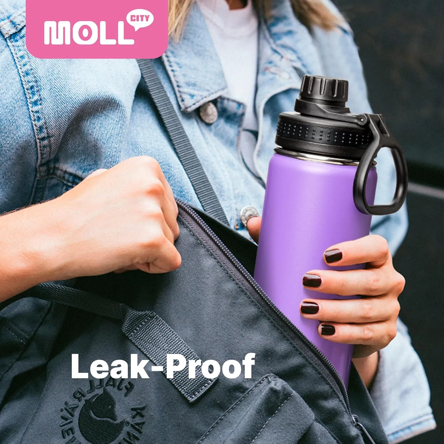 16 oz Water Bottle for Kids-16 oz Stainless Steel Vacuum Wide Mouth Sports Flask with Silicone Boot-Reusable Metal Leak Proof Travel Water Bottle for Girls Boys, BPA-Free(Hot Pink)