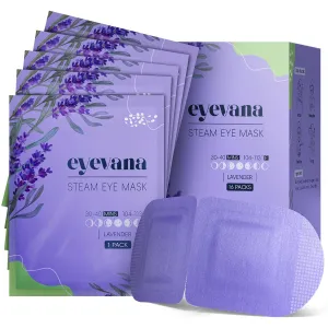 16 Packs Steam Eye Mask, Self Heating Warm Compress for Dry Eyes, Disposable Heated Eye Mask for Sleep, Spa, Travel Essentials & Relaxation Gifts for Women, Stocking Stuffers (16, Ultra-Soft Lavender)