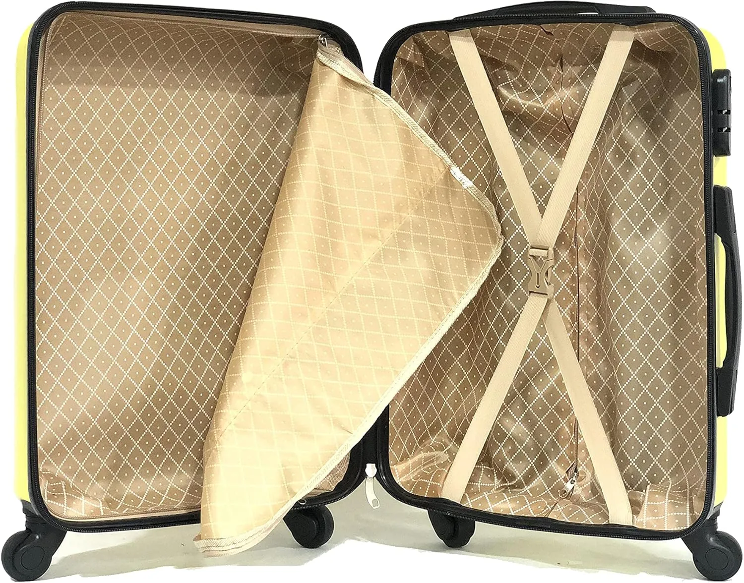 20 inch Cary-On Luggage with Hard Shell | 20" Ligthweight Cabin Approved Suitcase | Carry on Luggage 22x14x9 Airline Approved | Black