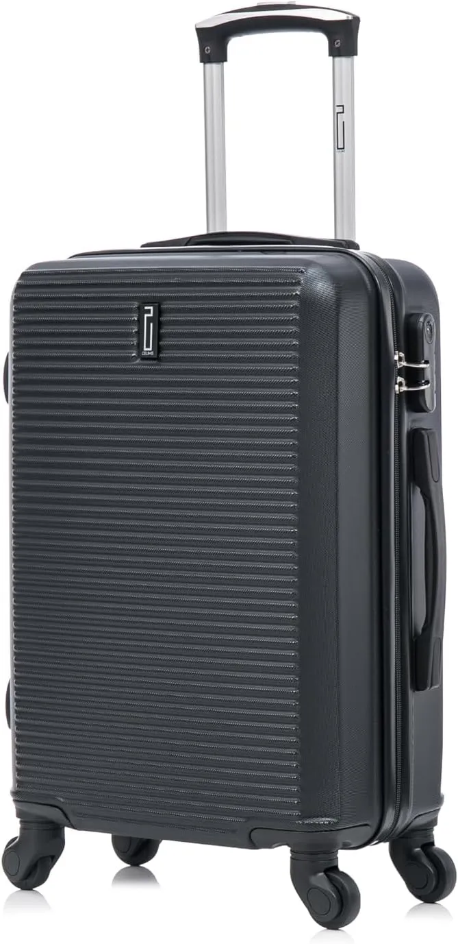 20 inch Cary-On Luggage with Hard Shell | 20" Ligthweight Cabin Approved Suitcase | Carry on Luggage 22x14x9 Airline Approved | Black