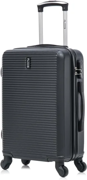 20 inch Cary-On Luggage with Hard Shell | 20" Ligthweight Cabin Approved Suitcase | Carry on Luggage 22x14x9 Airline Approved | Black