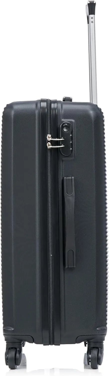 20 inch Cary-On Luggage with Hard Shell | 20" Ligthweight Cabin Approved Suitcase | Carry on Luggage 22x14x9 Airline Approved | Black
