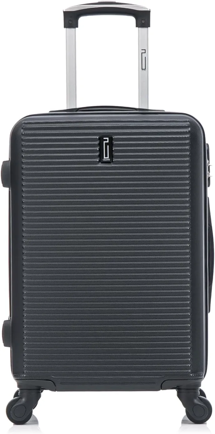 20 inch Cary-On Luggage with Hard Shell | 20" Ligthweight Cabin Approved Suitcase | Carry on Luggage 22x14x9 Airline Approved | Black