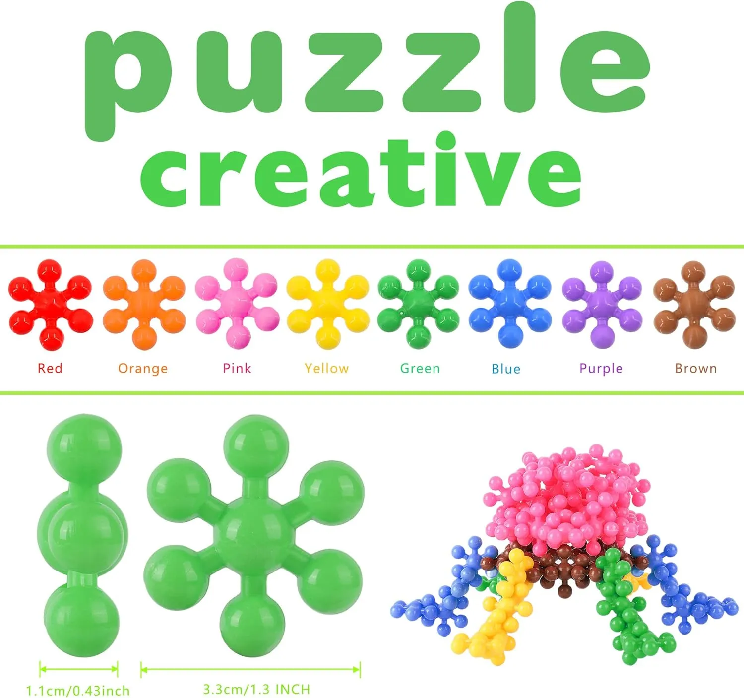 250 Pieces Building Blocks Kids STEM Toys Educational Building Toys Interlocking Solid Plastic Discs Sets for Preschool Boys and Girls Aged 3 