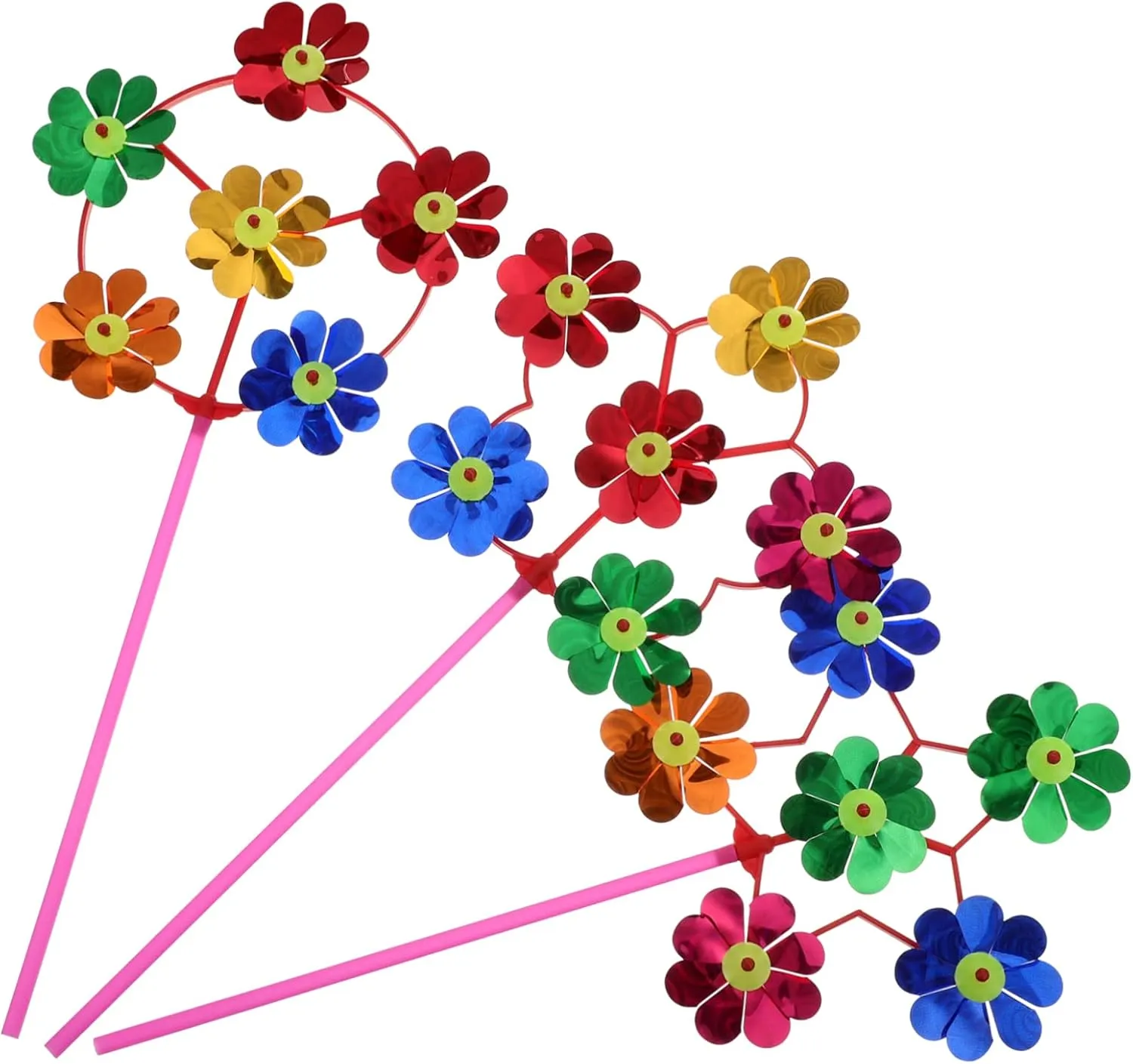 25pcs Wind Pinwheels Garden for Outdoor Lawn Decor Fun Boy Girl Toys for Parties and Events Eye-catching Wind Toys for Boy Girl and Adults Random Style