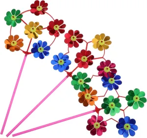 25pcs Wind Pinwheels Garden for Outdoor Lawn Decor Fun Boy Girl Toys for Parties and Events Eye-catching Wind Toys for Boy Girl and Adults Random Style