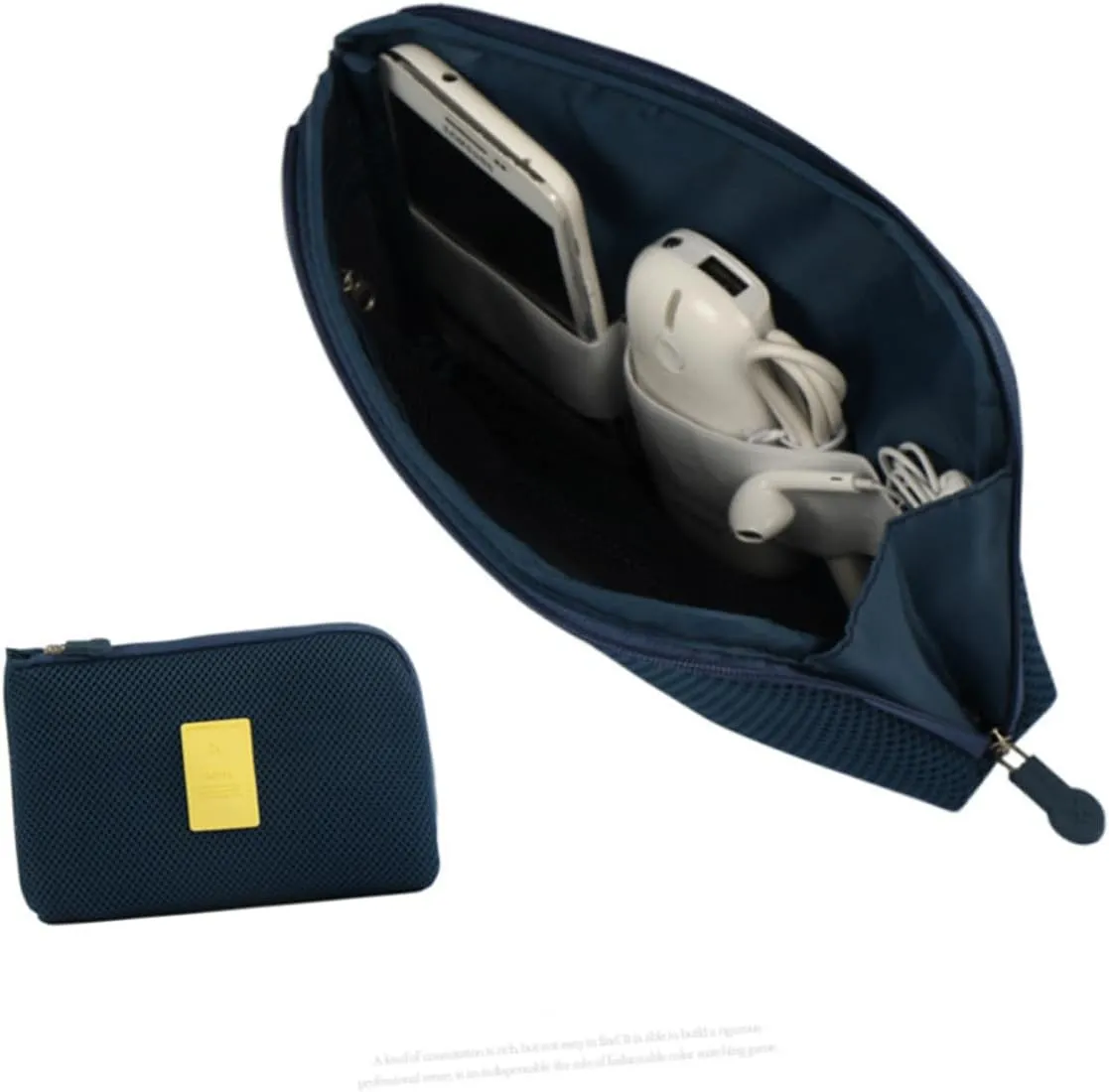 2pcs Charger Pouch for Travel Large Size Earthquake Proof Storage Bag Id Key Holders