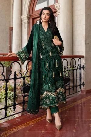 3 Piece Unstitched Embroidered Velvet Suit | DL-1212 Maria B Winter