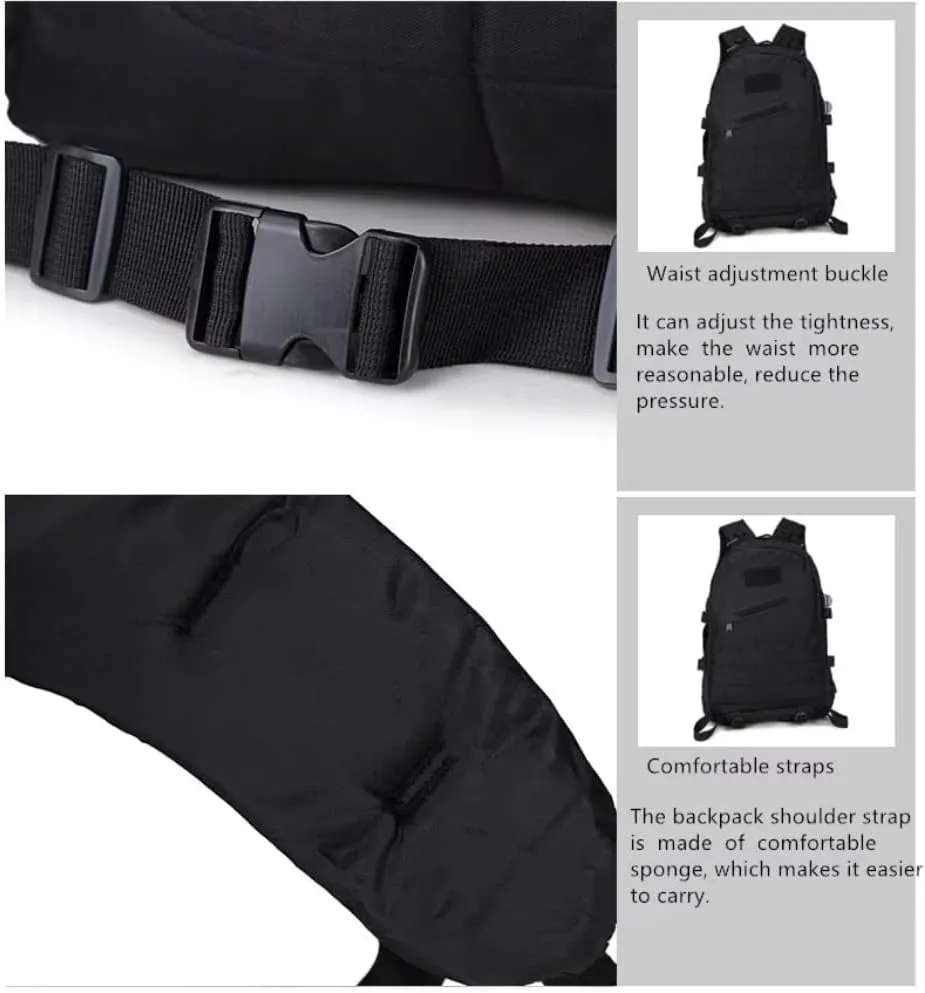 30L Tactical Backpack, Military MOLLE Rucksack, Waterproof Assault Pack for Hunting, Camping, Survival & Outdoor Travel (Camouglage)