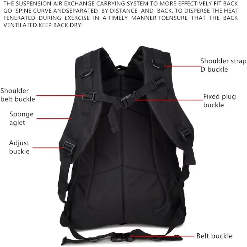 30L Tactical Backpack, Military MOLLE Rucksack, Waterproof Assault Pack for Hunting, Camping, Survival & Outdoor Travel (Camouglage)