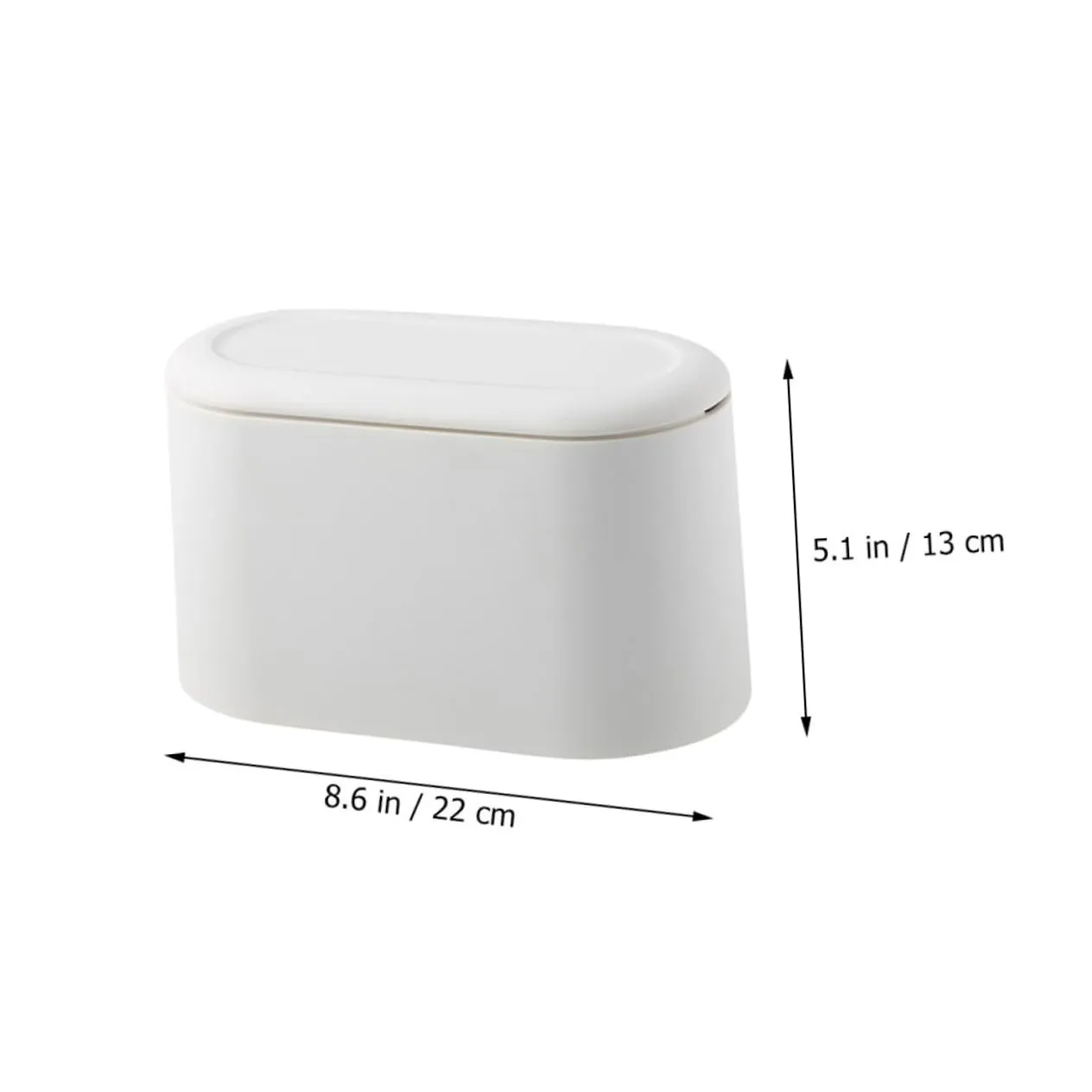 3pcs Lightweight Portable Mini Trash Bucket Plastic Desk Top Waste Bin Lid for Home
