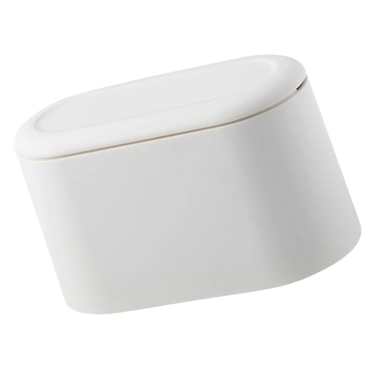 3pcs Lightweight Portable Mini Trash Bucket Plastic Desk Top Waste Bin Lid for Home