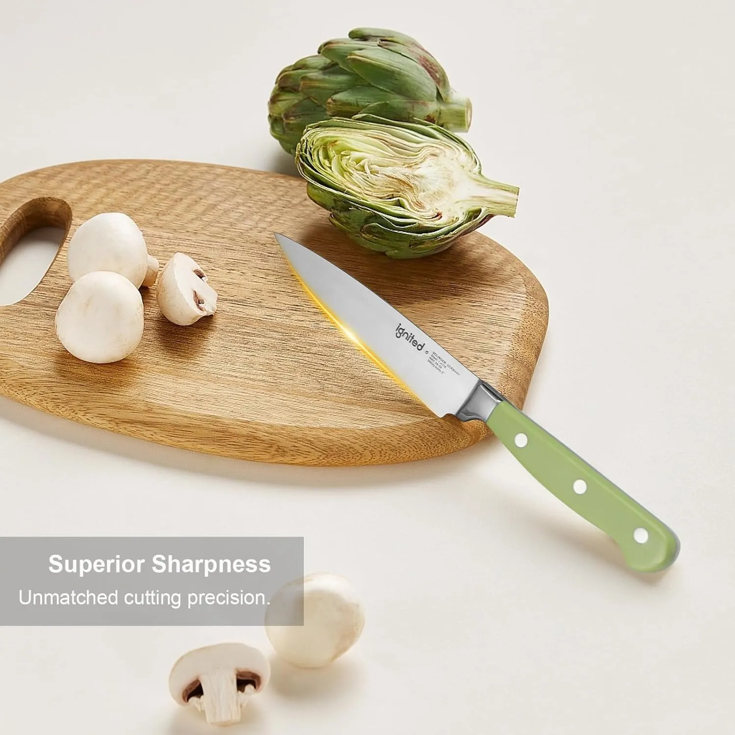 5-Inch Paring Knife, German 1.4116 Stainless Steel, Serrated Edge, Abs Handle, Fruit & Tomato Knife with Gift Box