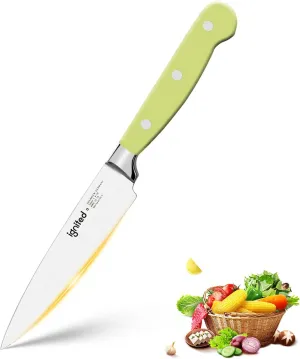 5-Inch Paring Knife, German 1.4116 Stainless Steel, Serrated Edge, Abs Handle, Fruit & Tomato Knife with Gift Box