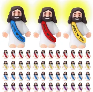50 PCS Little Jesus Figures Easter Religious Jesus Toys, Mini Jesus Figurines in Bulk, Easter Jesus Loves You Christ Toys, School Religious Party Favors Gift for Easter Egg Stuffers (50)