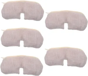 5pcs Rose Salt Hot Compress Eye Mask Sleep for Warming Wrinkle Masks Self Night Heated Light Blocking Dark Circles Eye Relief Mask Salt Eye Mask Mineral Salt Beige