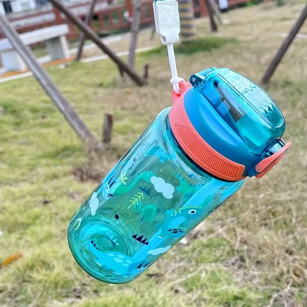 600ml Kids' Cartoon Sports Water Bottle – BPA-Free