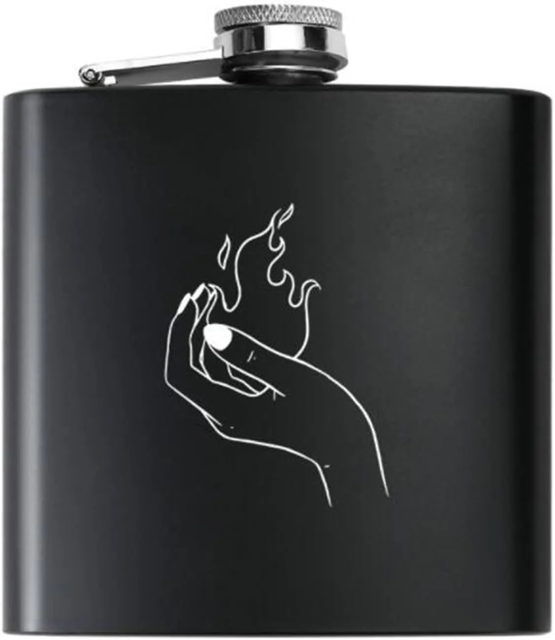 6Oz Outdoor Travel Small Flasks Stainless Steel Flasks for Liquor for Men Flasks with Funnel for Wedding Party Birthdays(E)