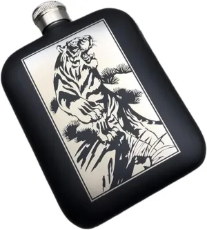 6Oz Small Flasks Stainless Steel Flasks for Liquor for Men Flasks with Funnel for Wedding Party Birthdays Travel Flasks(D)