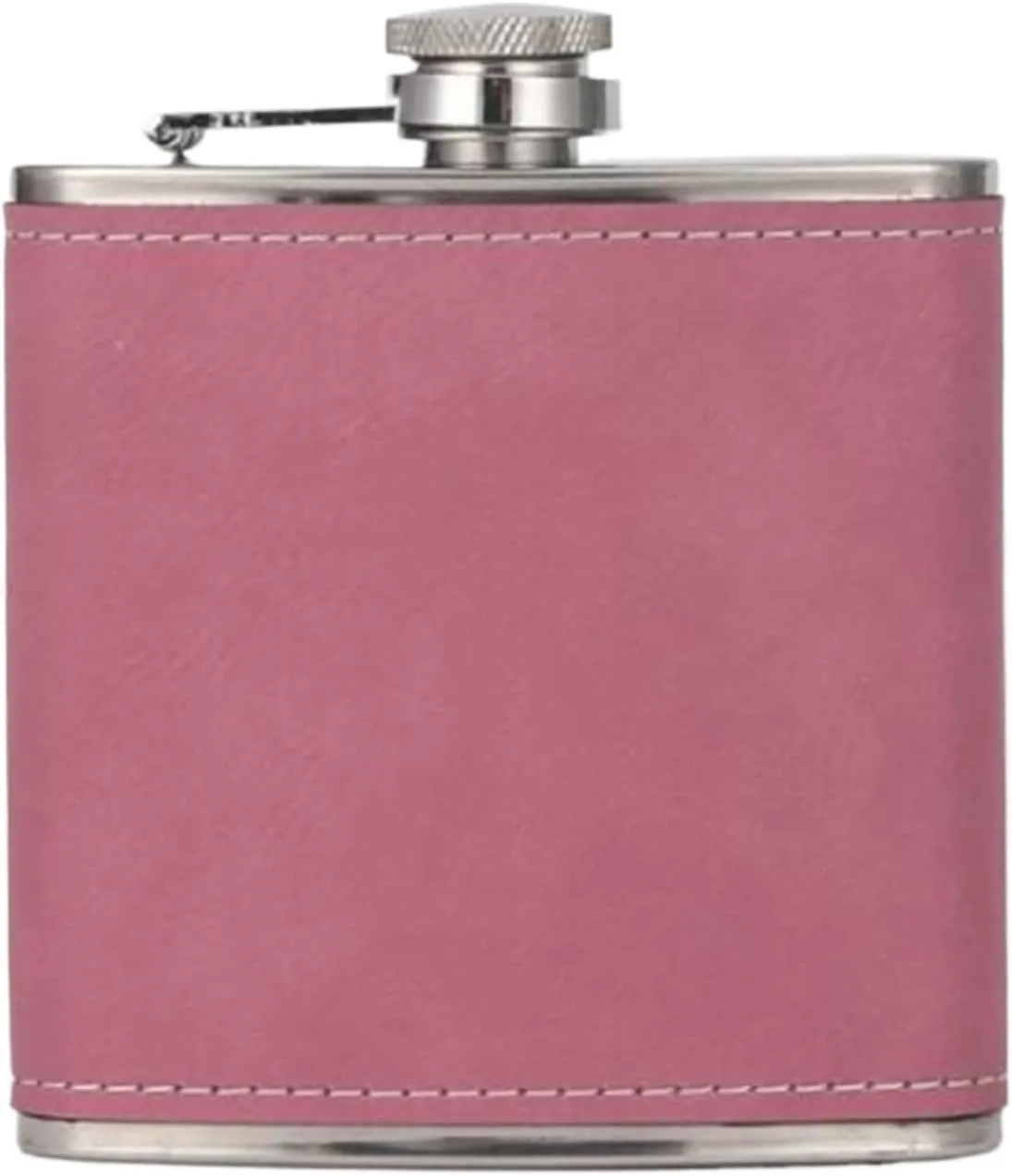 6Oz Travel Portable Small Flasks Stainless Steel Flasks with Funnel Wedding Party Birthdays Flasks for Liquor for Men Women(Pink)