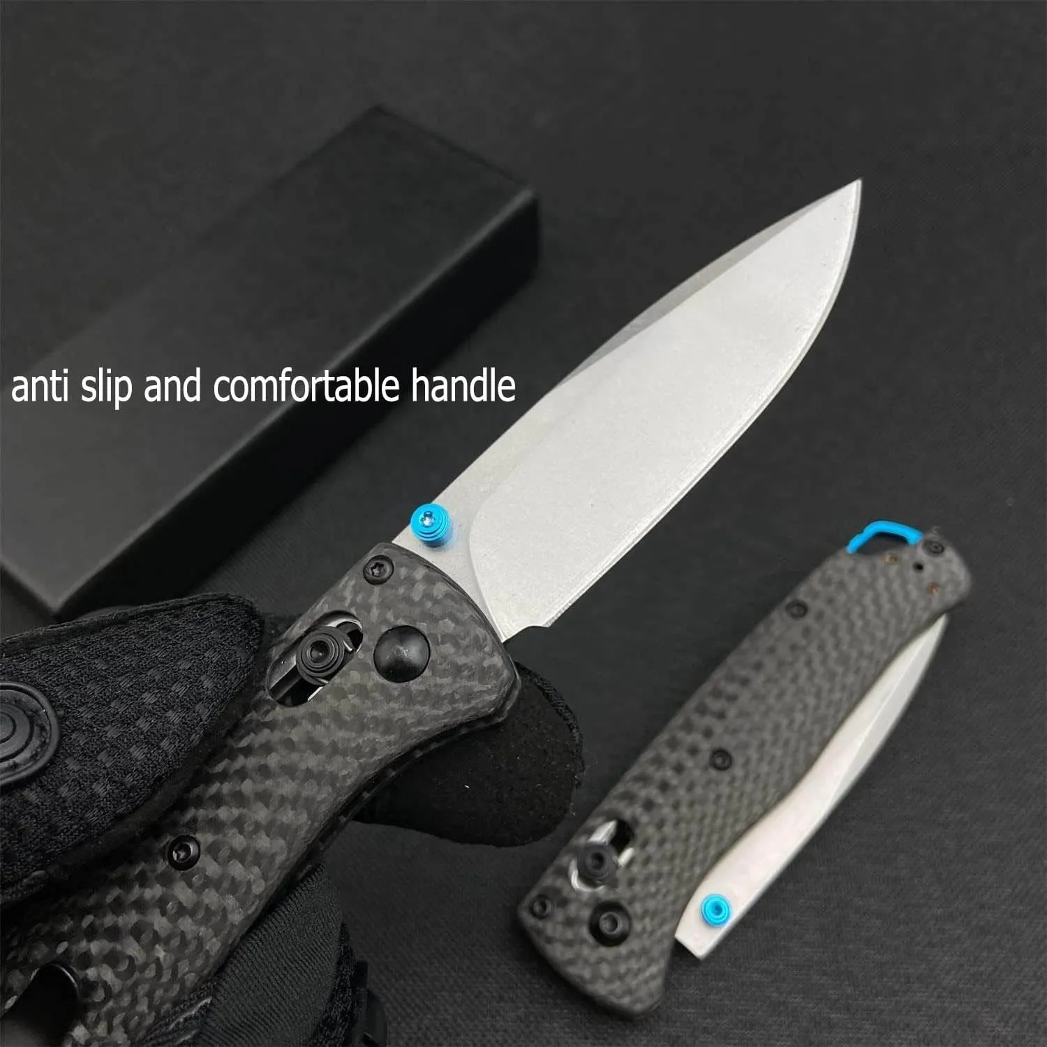7.4-inch Folding Knife, Foldable Blade Material Adopts S90V, Carbon Fiber Handle, Suitable for Outdoor,Camping, Hiking
