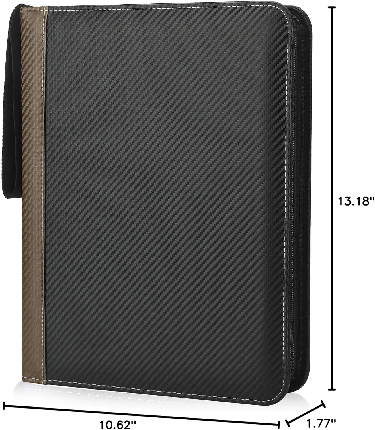 9 Pockets Trading Card Binder with Sleeves Card Organizer, 900 Double Sided Pocket PU Card Collection Binder, Baseball Binder,for Sports Card, MTG, TCG Yugioh Card (Brown)