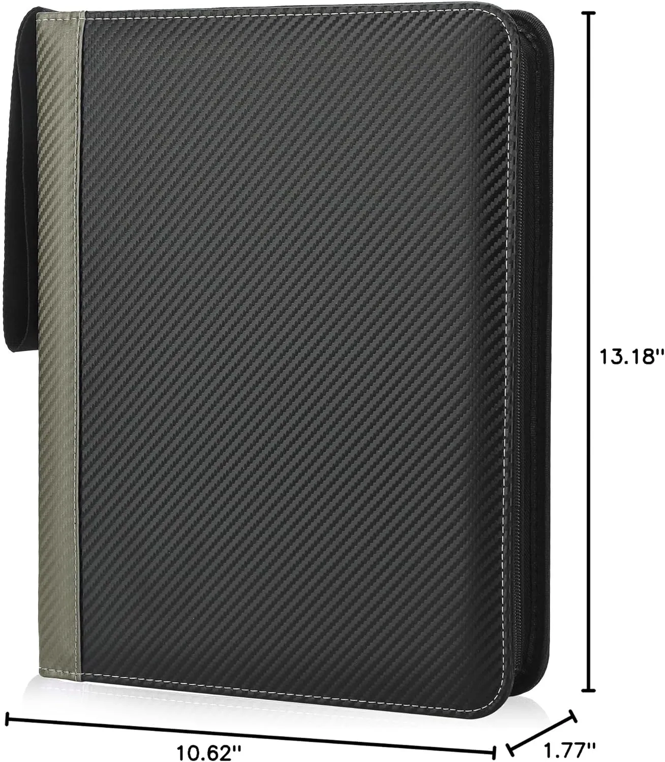 9 Pockets Trading Card Binder with Sleeves Card Organizer, 900 Double Sided Pocket PU Card Collection Binder, Baseball Binder,for Sports Card, MTG, TCG Yugioh Card (Gray)