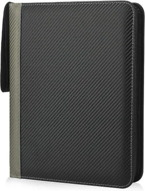 9 Pockets Trading Card Binder with Sleeves Card Organizer, 900 Double Sided Pocket PU Card Collection Binder, Baseball Binder,for Sports Card, MTG, TCG Yugioh Card (Gray)