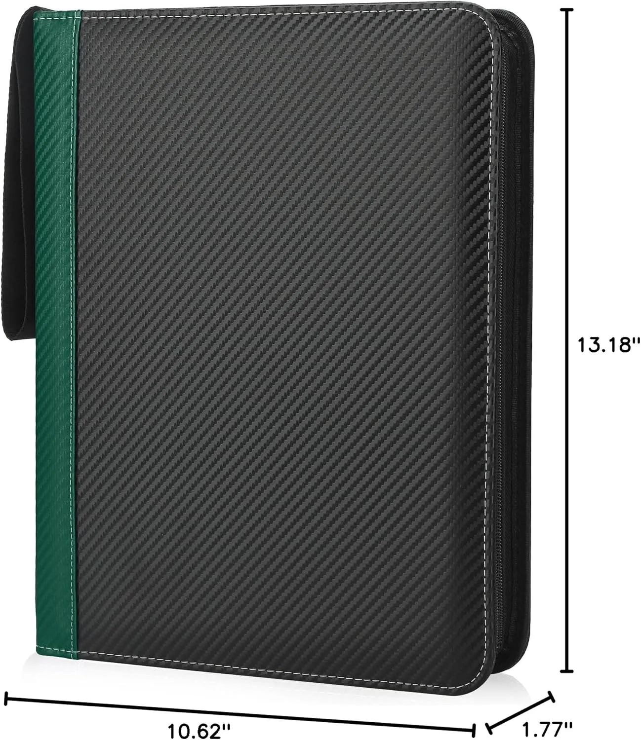 9 Pockets Trading Card Binder with Sleeves Card Organizer, 900 Double Sided Pocket PU Card Collection Binder, Baseball Binder,for Sports Card, MTG, TCG Yugioh Card (Green)
