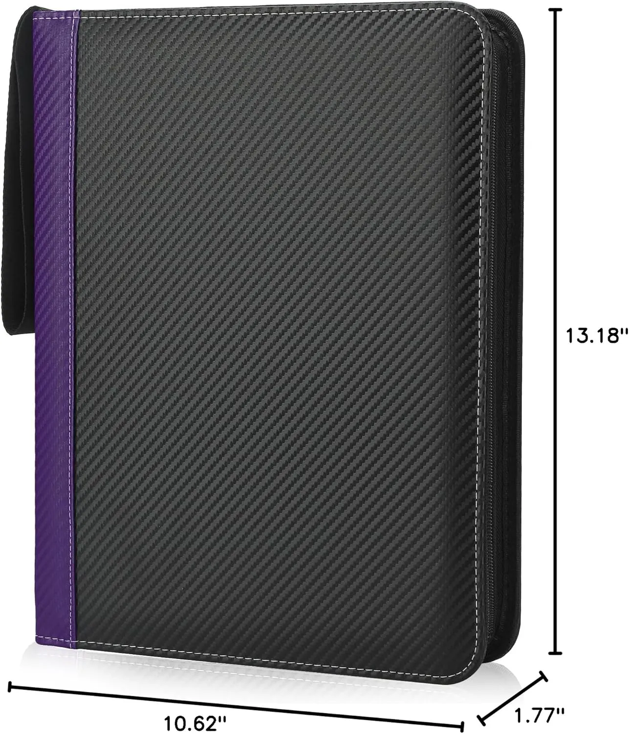 9 Pockets Trading Card Binder with Sleeves Card Organizer, 900 Double Sided Pocket PU Card Collection Binder, Baseball Binder,for Sports Card, MTG, TCG Yugioh Card (Purple)