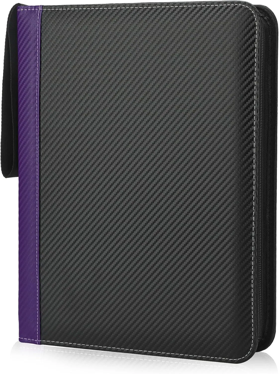 9 Pockets Trading Card Binder with Sleeves Card Organizer, 900 Double Sided Pocket PU Card Collection Binder, Baseball Binder,for Sports Card, MTG, TCG Yugioh Card (Purple)