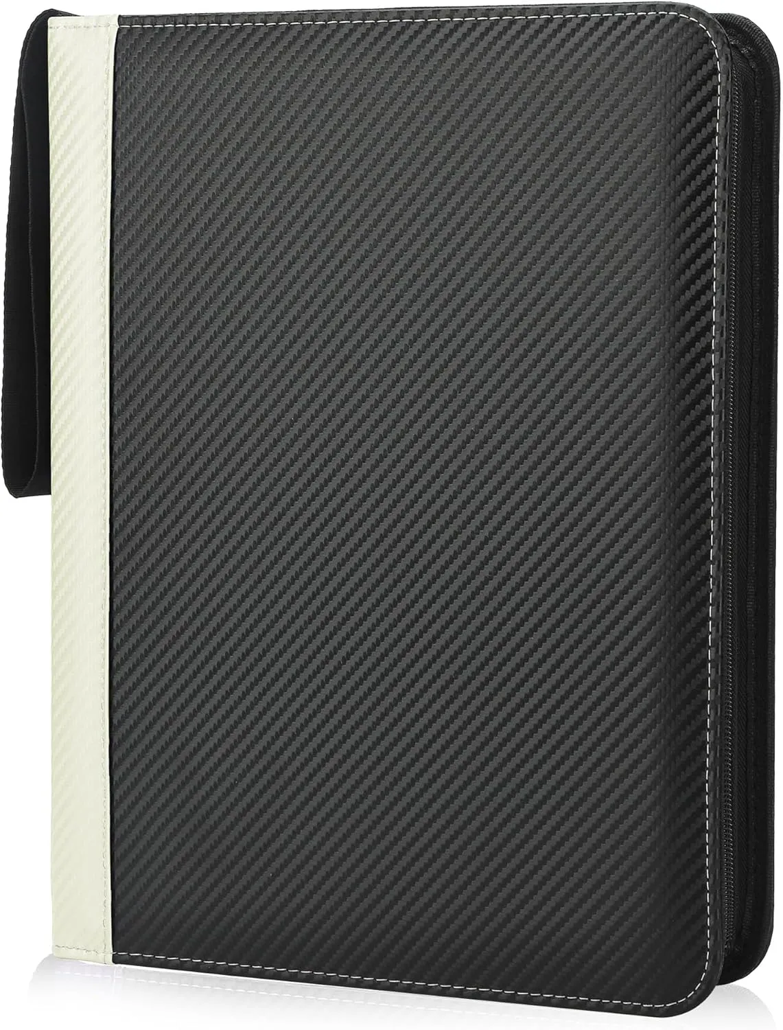 9 Pockets Trading Card Binder with Sleeves Card Organizer, 900 Double Sided Pocket PU Card Collection Binder, Baseball Binder,for Sports Card, MTG, TCG Yugioh Card (White)