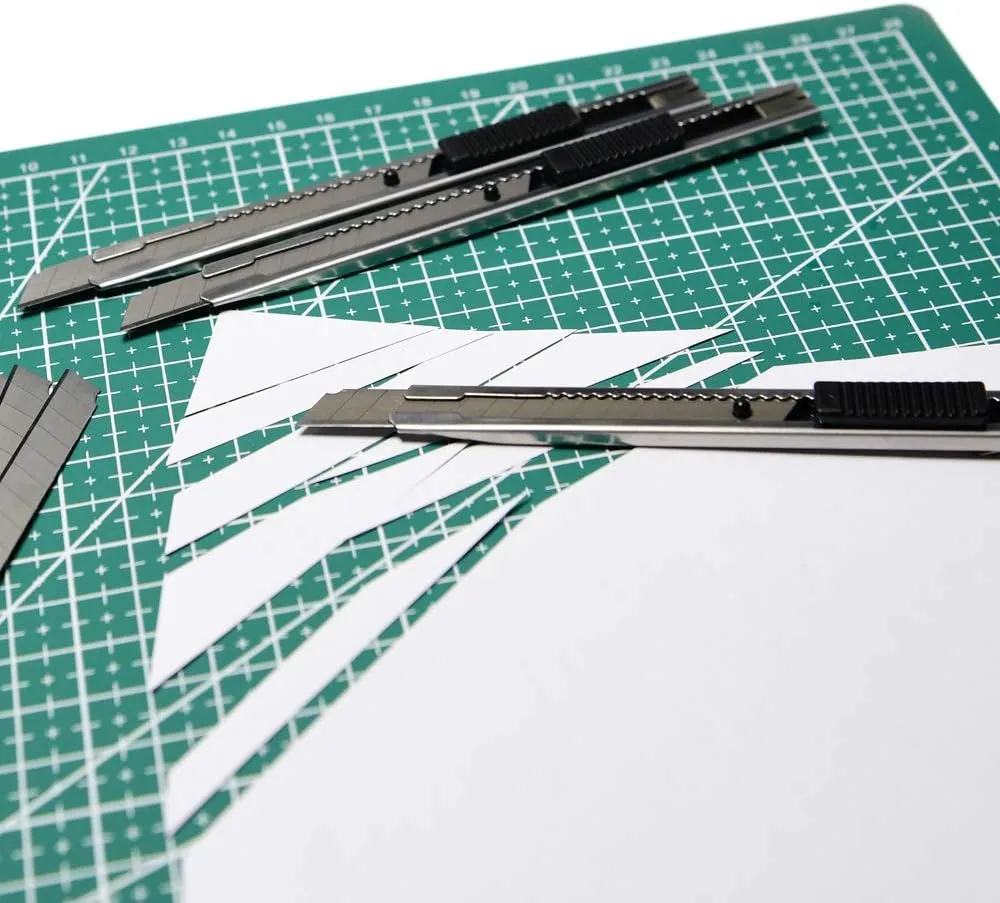 9mm Snap Off Utility Knife 5 Pack High Hardness Retractable Box Cutters with Snap Off Blades,Art Craft Hobby Cutter 9mm Knife for Home Office Workstation