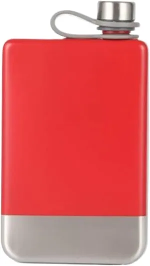 9Oz Small Flasks Stainless Steel Flasks for Liquor for Men Flasks with Funnel for Wedding Party Birthdays Travel Flasks(Red)
