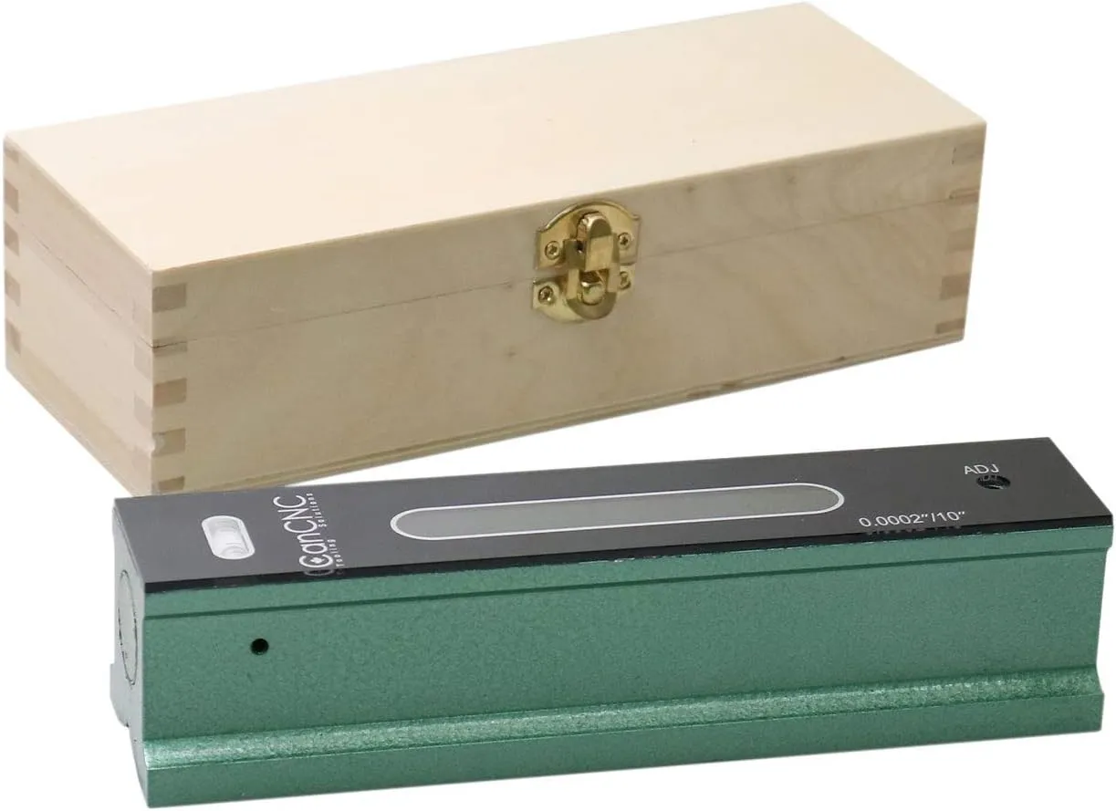Accusize Industrial Tools 8 inch Professional Master Precision Level in Fitted Box, Accuracy 0.0002''/10'', S908-C608