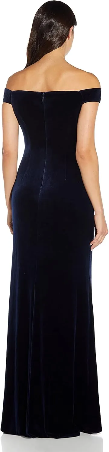 Adrianna Papell Women's Stretch Velvet Dress