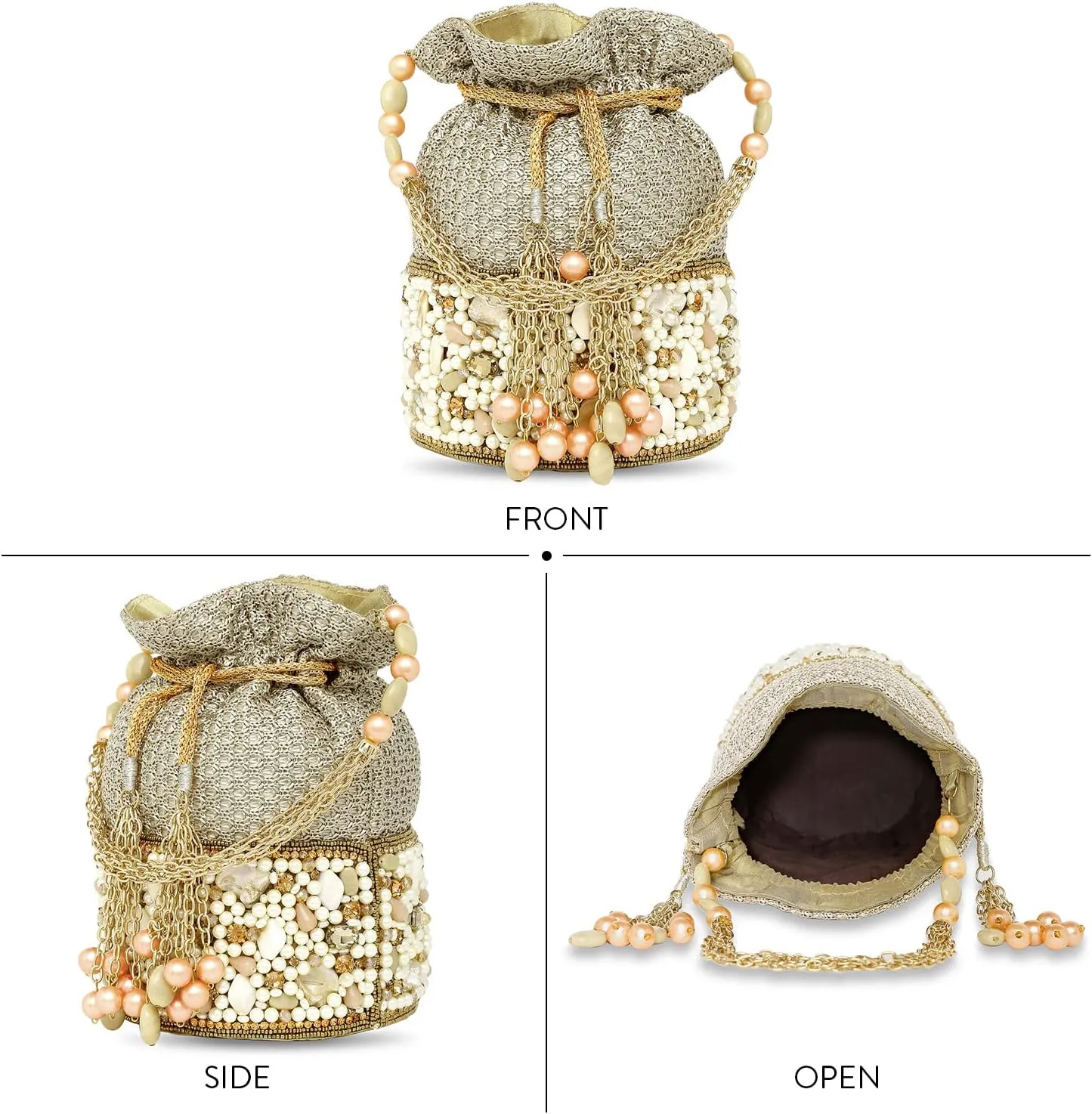 Aheli Potli Purses Gift for Women Handmade Evening Handbag Stylish Bridal Fashion Wristlet Bag Women