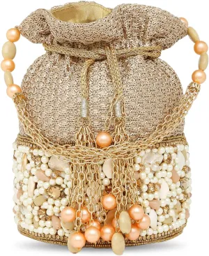 Aheli Potli Purses Gift for Women Handmade Evening Handbag Stylish Bridal Fashion Wristlet Bag Women