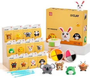 Air Dry Clay Kits - Modeling Clay for Kids, Ultra Light & Soft, Safe & Non-Toxic, DIY Air Dry Clays Kit with Sculpting Tools and Tutorials, Creatible Art Crafts Toys Gifts for Boys Girls