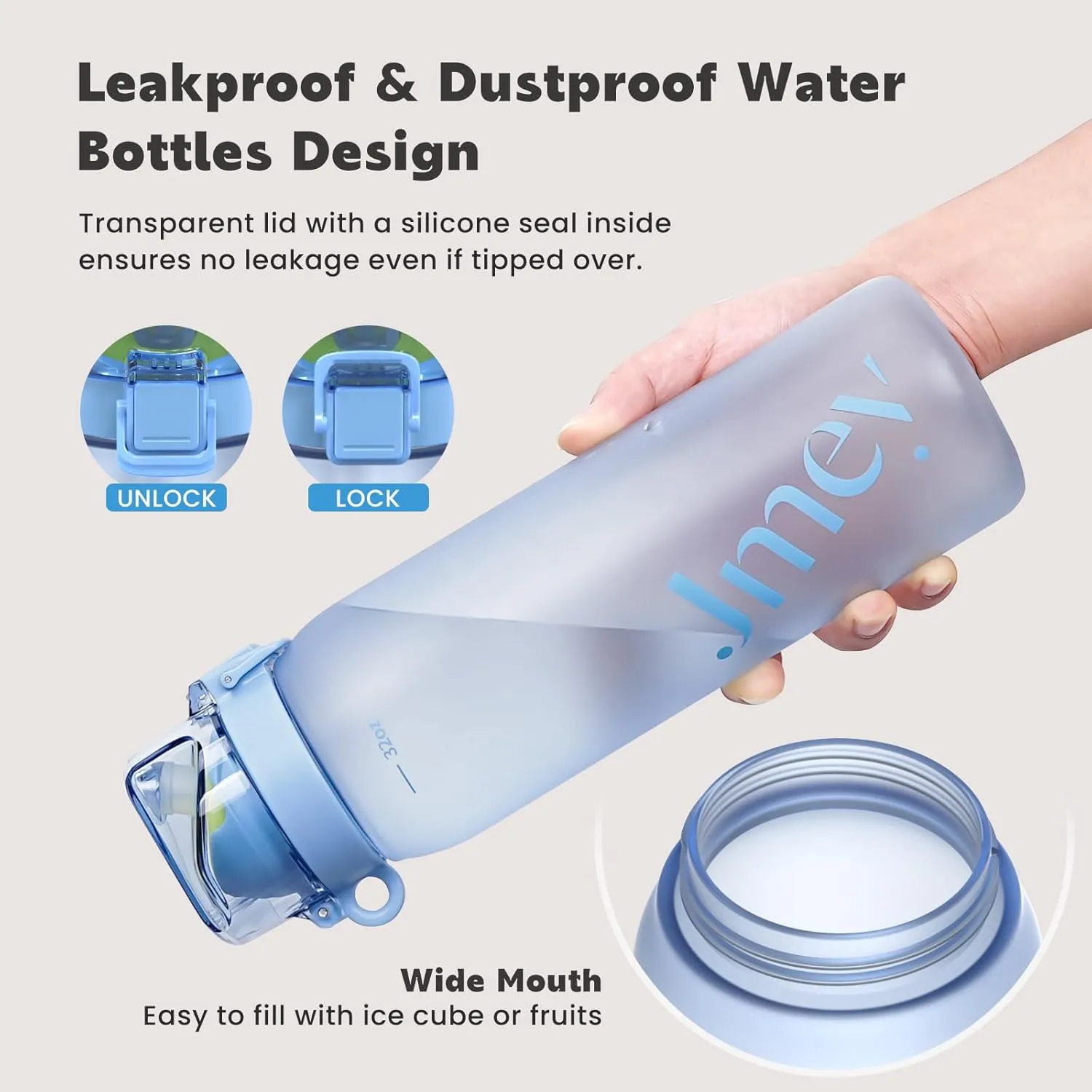 Air Water Up Bottle with Flavour Pod, 32oz Leakproof Sports Water Bottle with Straw, Scent Water Bottle Flip Top Durable BPA-Free Tritan, Perfect for Office, School, Gym, and Sports -Black
